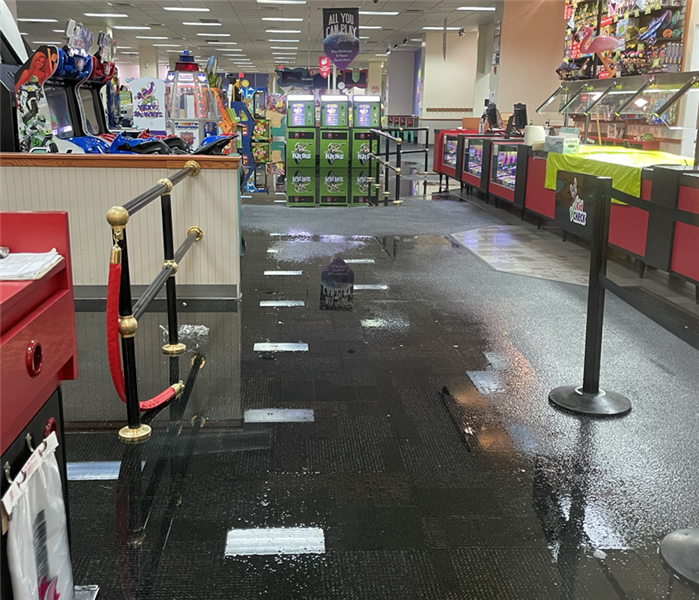 Flooding in arcade 