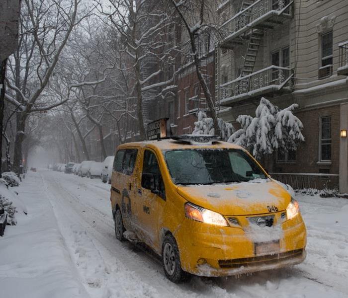storm taxi cab snow